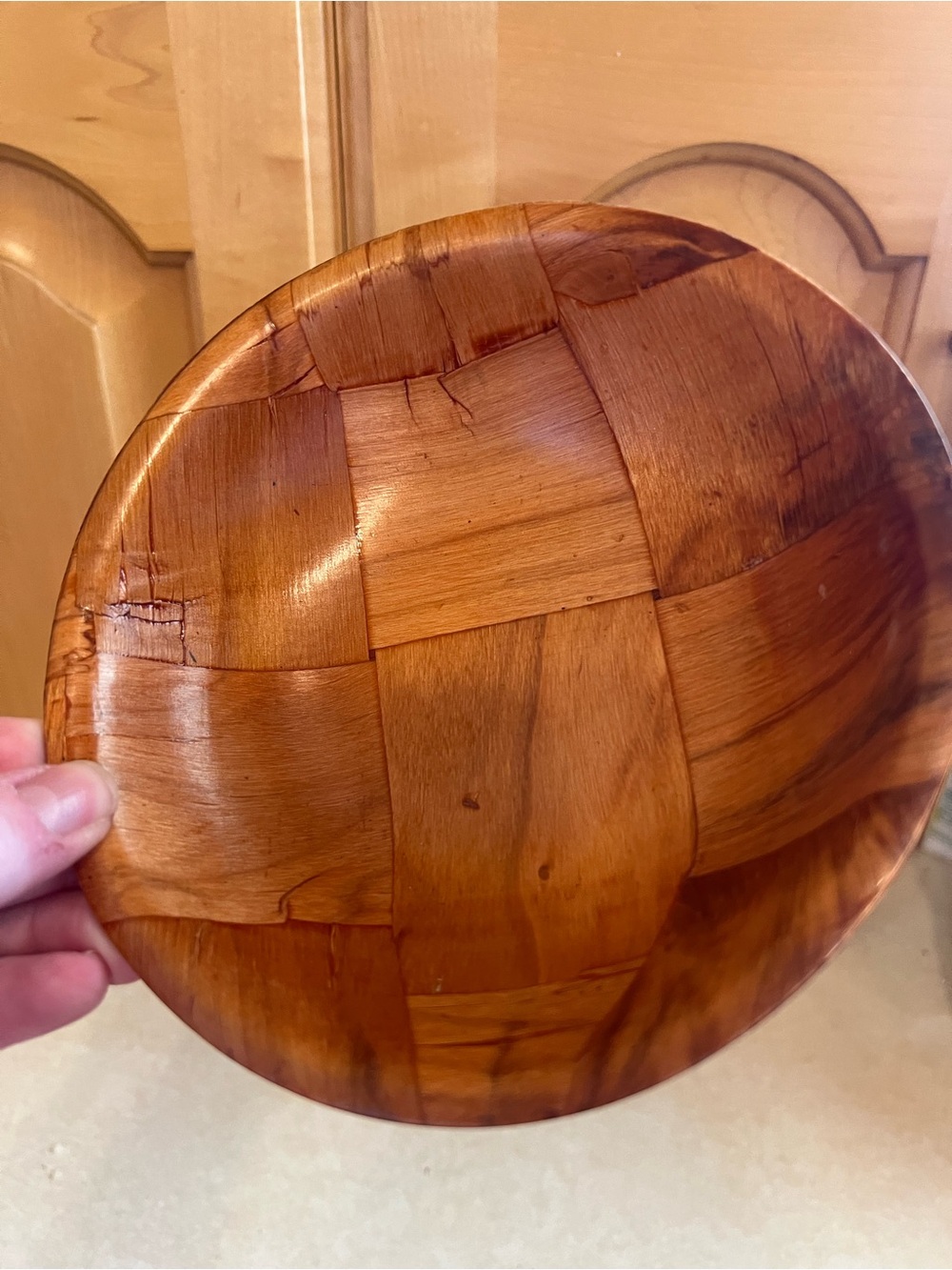 Vintage Woven Wood Bowls - Picture 6 of 7